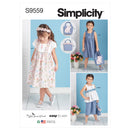 Simplicity Sewing Pattern S9559 CHILDREN'S DRESS, TOP, PANTS, PURSES AND HEADBAND-1