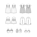 Simplicity Sewing Pattern S9559 CHILDREN'S DRESS, TOP, PANTS, PURSES AND HEADBAND-11