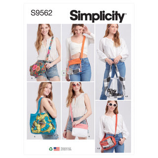 Simplicity Sewing Pattern S9562 TOTE, BAGS AND POUCH