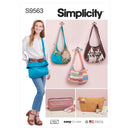 Simplicity Sewing Pattern S9563 SLOUCH BAGS, PURSE ORGANIZER AND COSMETIC CASE-1