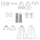 Simplicity Sewing Pattern S9576 CORSET, SLEEVES, COLLAR, SHORTS, DECORATIONS AND SKIRTS-10