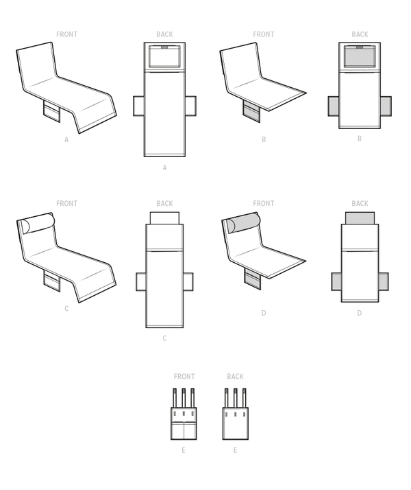 Simplicity Sewing Pattern S9586 LOUNGE AND BEACH CHAIR COVERS