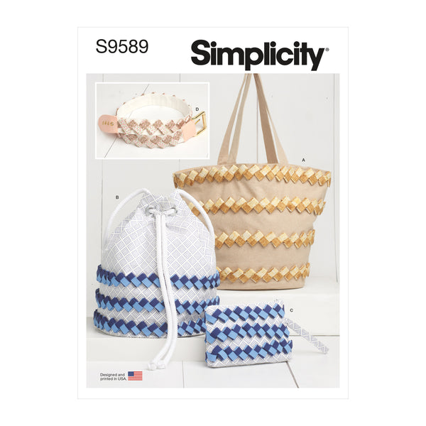 Simplicity Sewing Pattern S9589 FABRIC CHAIN AND EMBELLISHED ACCESSORIES