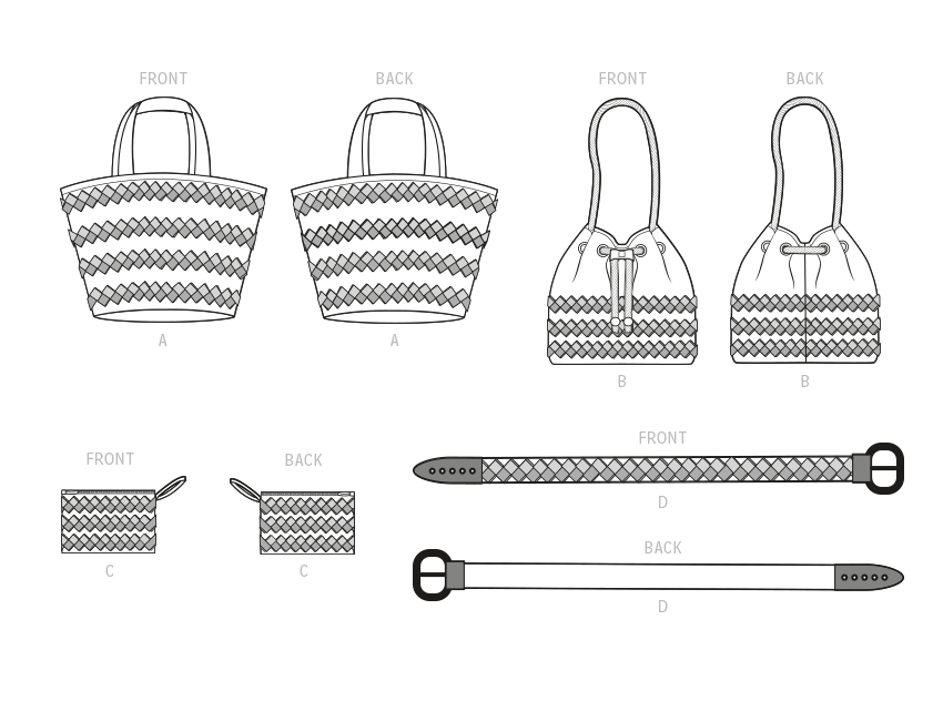 Simplicity Sewing Pattern S9589 FABRIC CHAIN AND EMBELLISHED ACCESSORIES