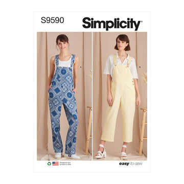 Simplicity Sewing Pattern S9590 MISSES' OVERALLS