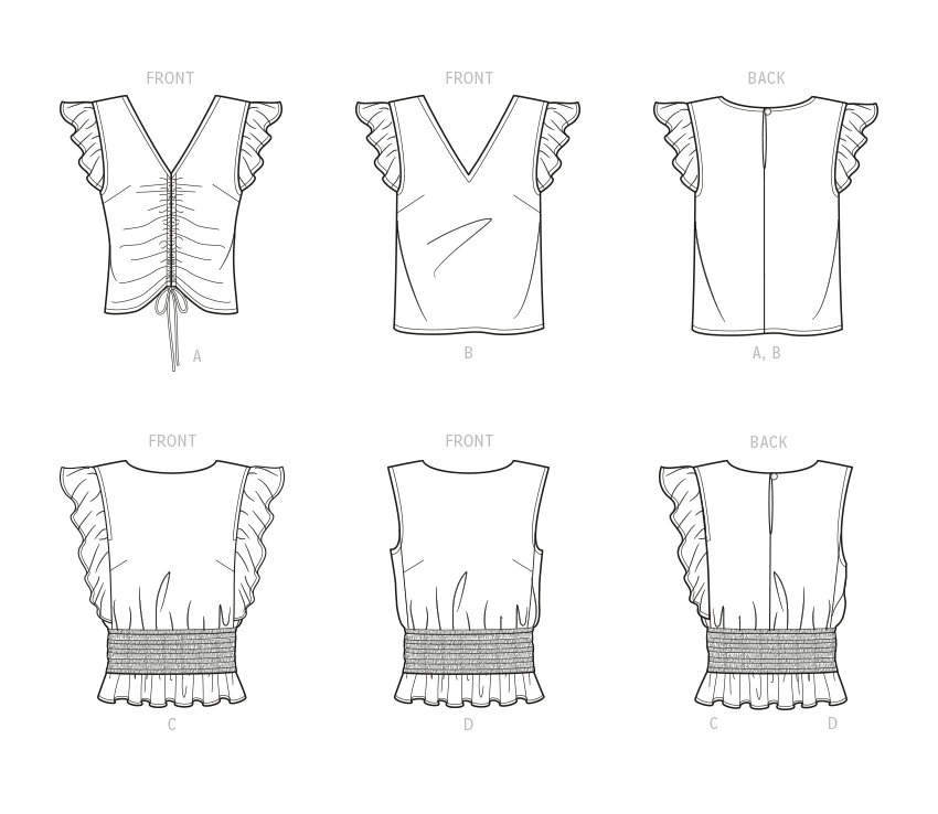 Simplicity Sewing Pattern S9605 MISSES' TOPS