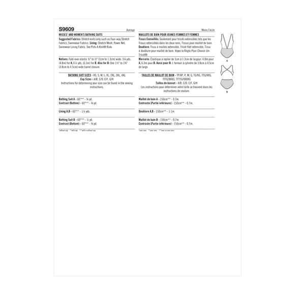 Simplicity Sewing Pattern S9609 MISSES' AND WOMEN'S SWIMSUITS BY MADDIE FLANIGAN