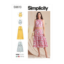 Simplicity Sewing Pattern S9613 MISSES' TOP AND SKIRTS-1