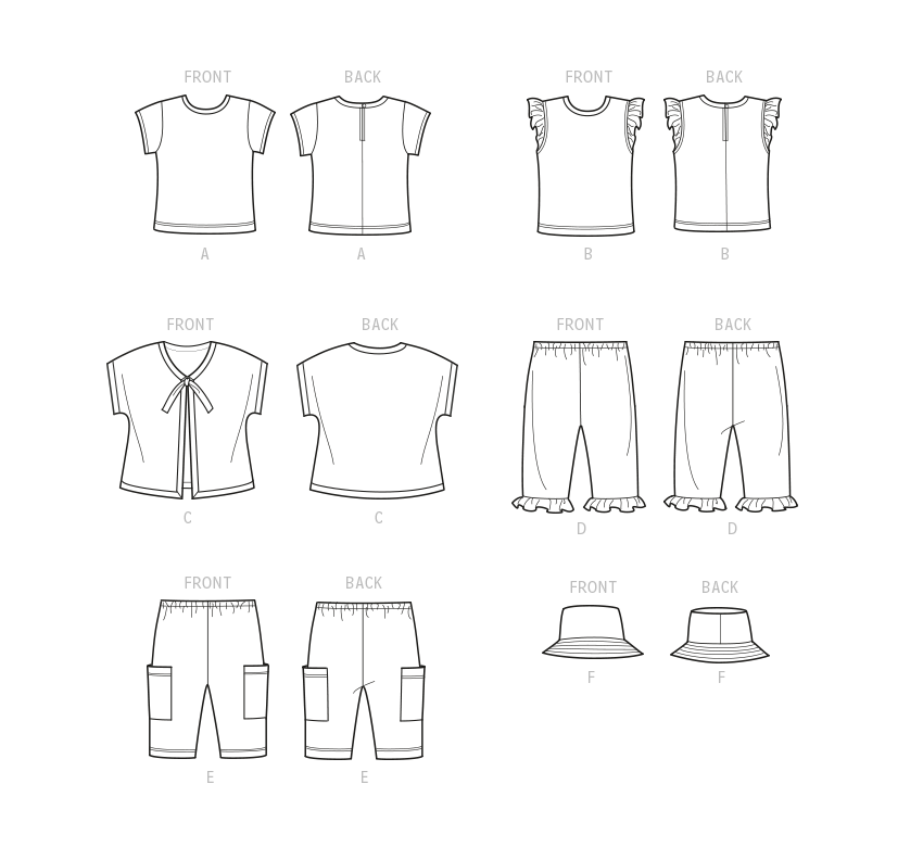 Simplicity Sewing Pattern S9616 BABIES' TEE-SHIRTS, JACKET, PANTS AND HAT