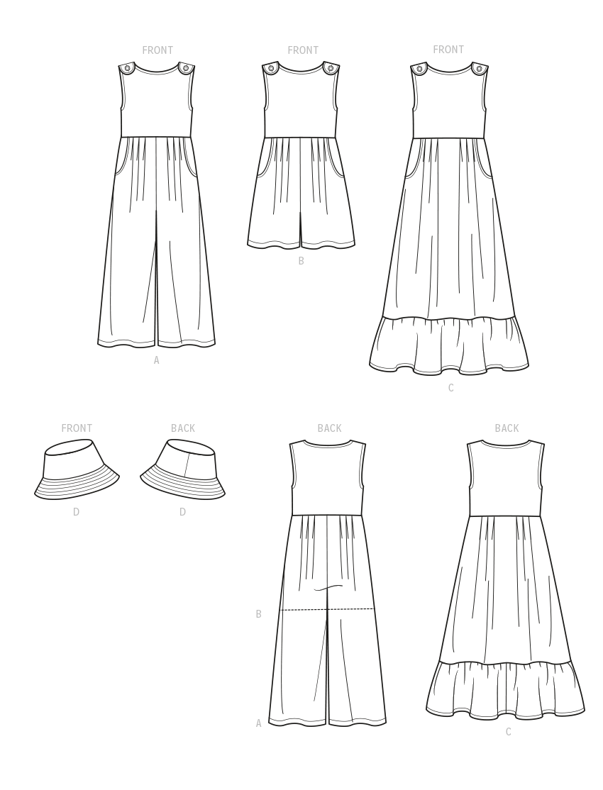 Simplicity Sewing Pattern S9617 CHILDREN'S AND GIRLS' JUMPSUIT, ROMPER AND DRESS