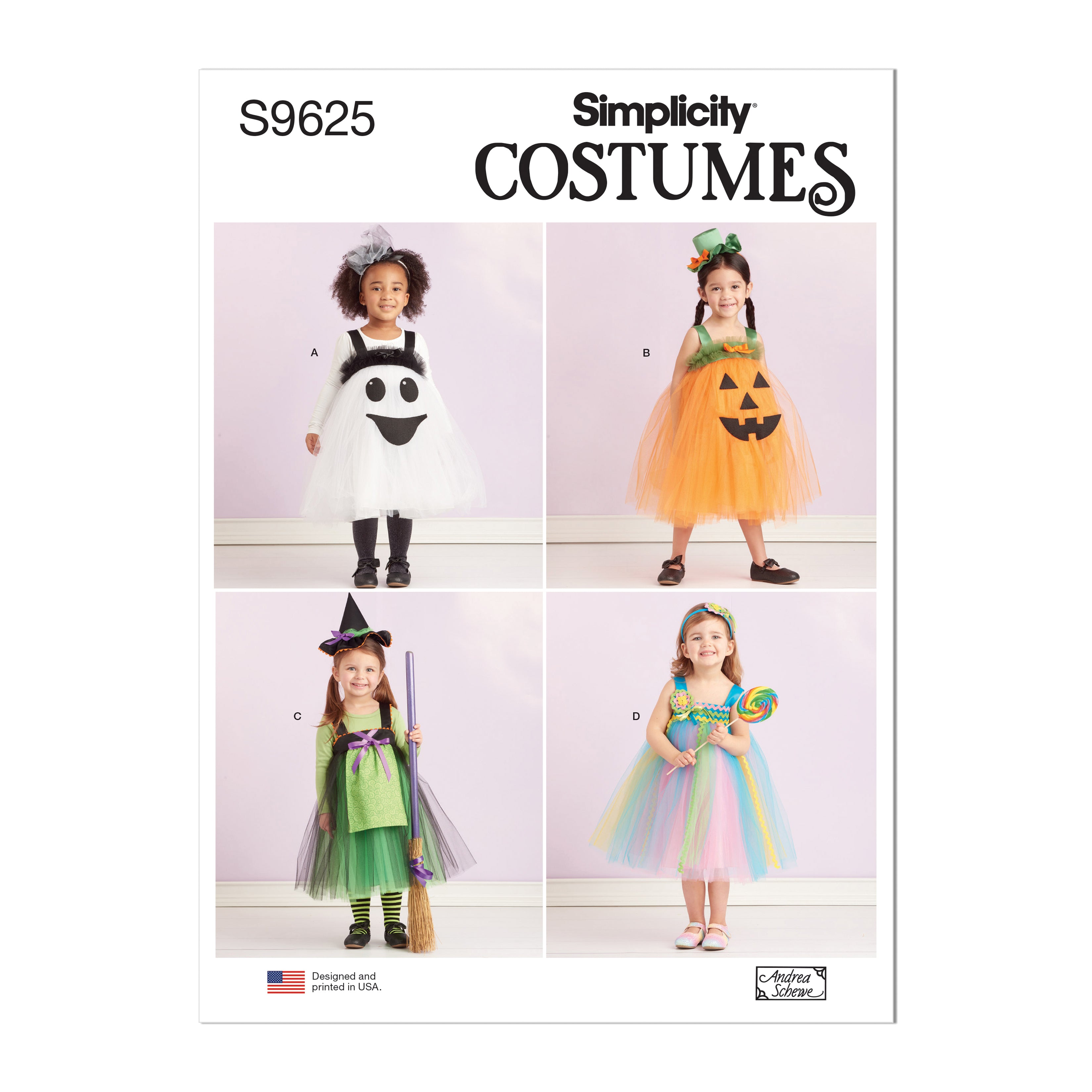 Simplicity Sewing Pattern S9625 TODDLERS' TULLE COSTUMES BY ANDREA SCHEWE DESIGNS