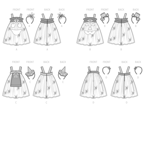 Simplicity Sewing Pattern S9625 TODDLERS' TULLE COSTUMES BY ANDREA SCHEWE DESIGNS