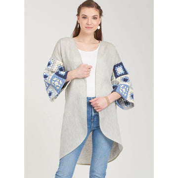 Simplicity Sewing Pattern S9633 MISSES' CROCHET AND SEW TOP, JACKET AND BAG - 0