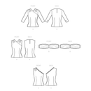 Simplicity Sewing Pattern S9634 MISSES' VINTAGE BLOUSES AND CUMMERBUND-5