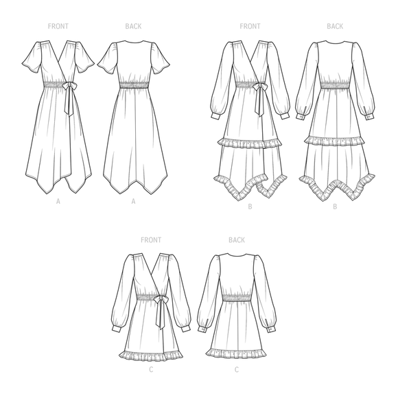 Simplicity Sewing Pattern S9639 MISSES' MIDI WRAP DRESS