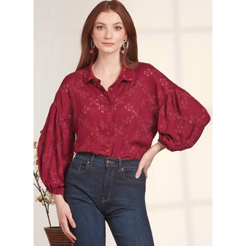Simplicity Sewing Pattern S9646 MISSES' BUTTON DOWN TOP - 0