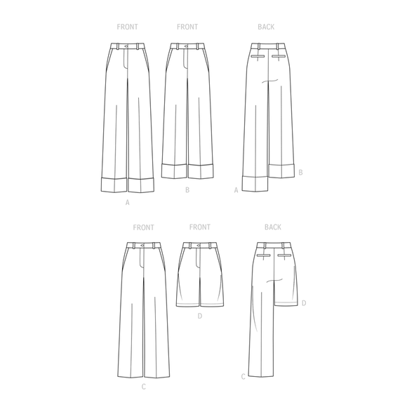 Simplicity Sewing Pattern S9647 MISSES' PANTS AND SHORTS