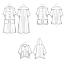 Simplicity Sewing Pattern S9649 MISSES' PONCHOS-7