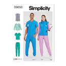 Simplicity Sewing Pattern S9650 UNISEX KNIT SCRUBS-1