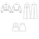 Simplicity Sewing Pattern S9654 CHILDREN'S AND GIRLS' JACKET, PANTS AND SKIRT