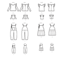 Simplicity Sewing Pattern S9661 CHILDREN'S KNIT TOPS, OVERALLS, AND JUMPER AND DOLL CLOTHES FOR 18" DOLL