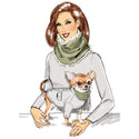 Simplicity Sewing Pattern S9663 PET COATS WITH OPTIONAL HOODS AND COWLS IN SIZES S-M-L AND ADULT COWL