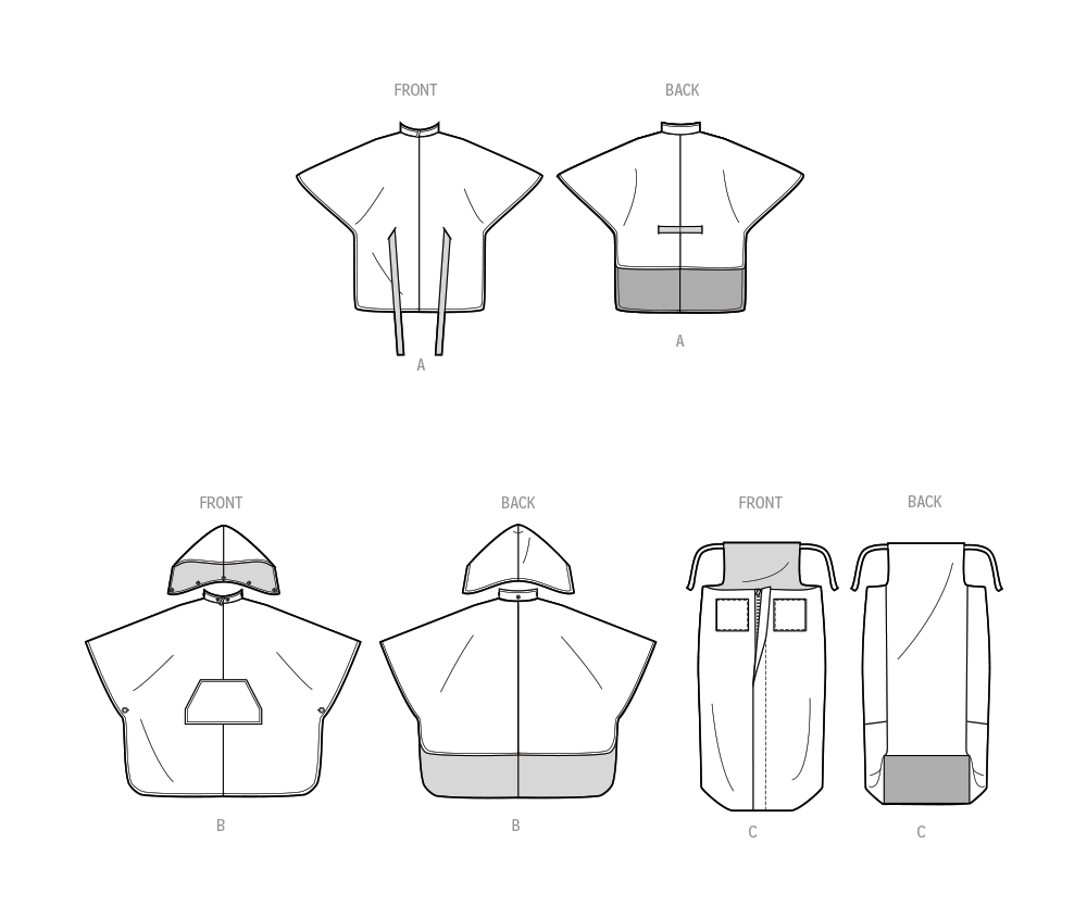 Simplicity Sewing Pattern S9671 PONCHO WITH DETACHABLE HOOD AND WHEELCHAIR BLANKET