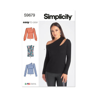 Simplicity Sewing Pattern S9679 MISSES' KNIT TOP WITH SLEEVE VARIATIONS