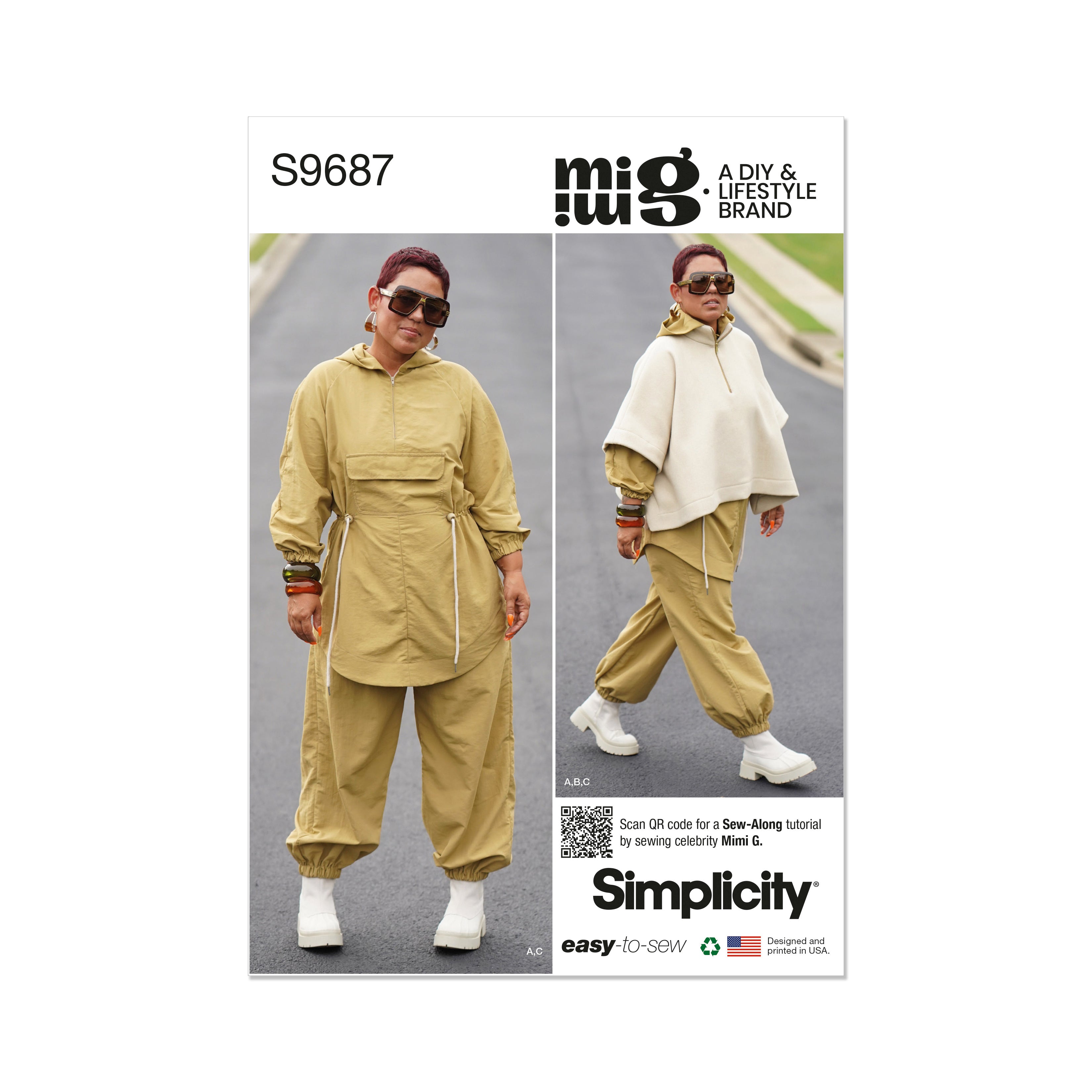 Simplicity Sewing Pattern S9687 MISSES' JACKET, PONCHO AND PANTS BY MIMI G