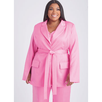 Simplicity Sewing Pattern S9688 MISSES' AND WOMEN'S JACKET WITH TIE BELT - 0