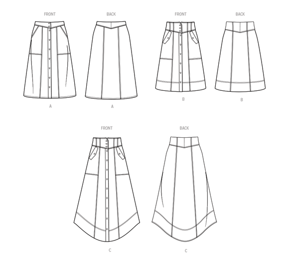 Simplicity Sewing Pattern S9710 MISSES' SKIRTS