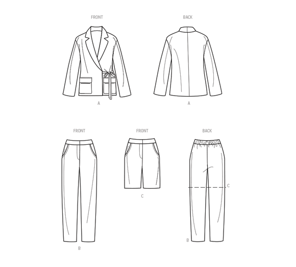 Simplicity Sewing Pattern S9714 MISSES' JACKET, PANTS AND SHORTS BY MIMI G STYLE