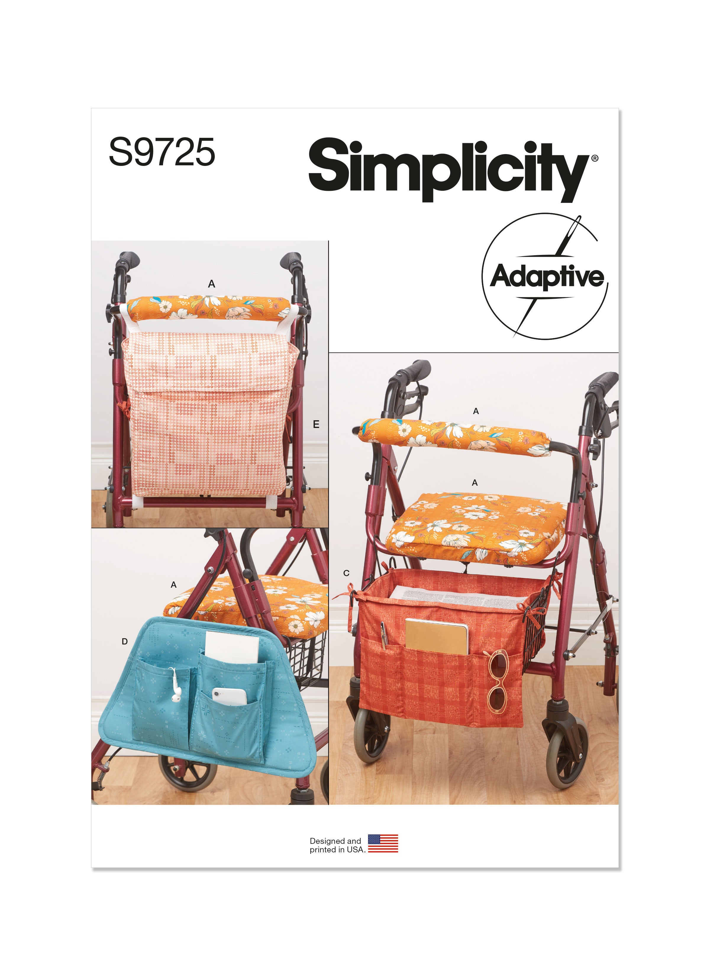 Simplicity Sewing Pattern S9725 WHEELED WALKER ACCESSORIES