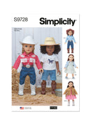 Simplicity Sewing Pattern S9728 18" DOLL CLOTHES BY ELAINE HEIGL DESIGNS-1