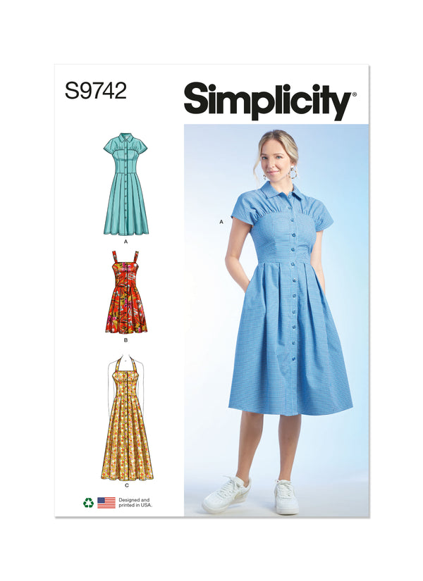 Simplicity Sewing Pattern S9742 MISSES' DRESSES