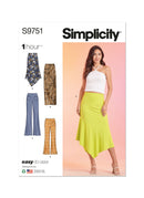 Simplicity Sewing Pattern S9751 MISSES' KNIT SKIRTS AND PANTS IN TWO LENGTHS-1