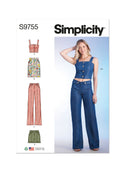 Simplicity Sewing Pattern S9755 MISSES' TOP, SKIRT, PANTS AND SHORTS