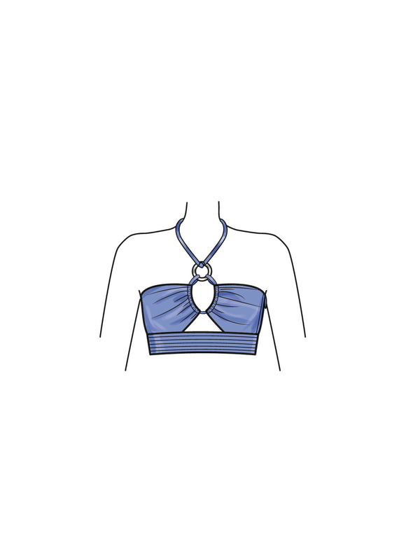 Simplicity Sewing Pattern S9756 MISSES' AND WOMEN'S SHIRT, PANTS AND HALTER TOP FOR AMERICAN SEWING GUILD