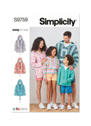 Simplicity Sewing Pattern S9759 CHILDREN'S, TEENS' AND ADULTS' HOODIE-1
