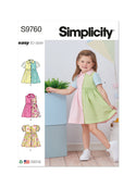 Simplicity Sewing Pattern S9760 TODDLERS' DRESS WITH SLEEVE VARIATIONS