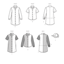 Simplicity Sewing Pattern S9763 GIRLS' SHIRTDRESSES, SHIRTS AND HAT-10