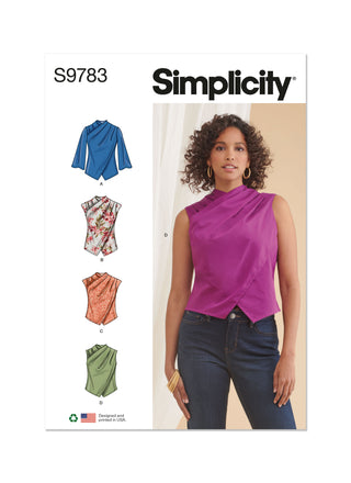 Simplicity Sewing Pattern S9783 MISSES' TOPS