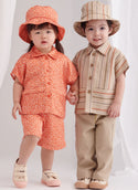 Simplicity Sewing Pattern S9798 TODDLERS' TOP, PANTS, SHORTS AND HAT IN THREE SIZES