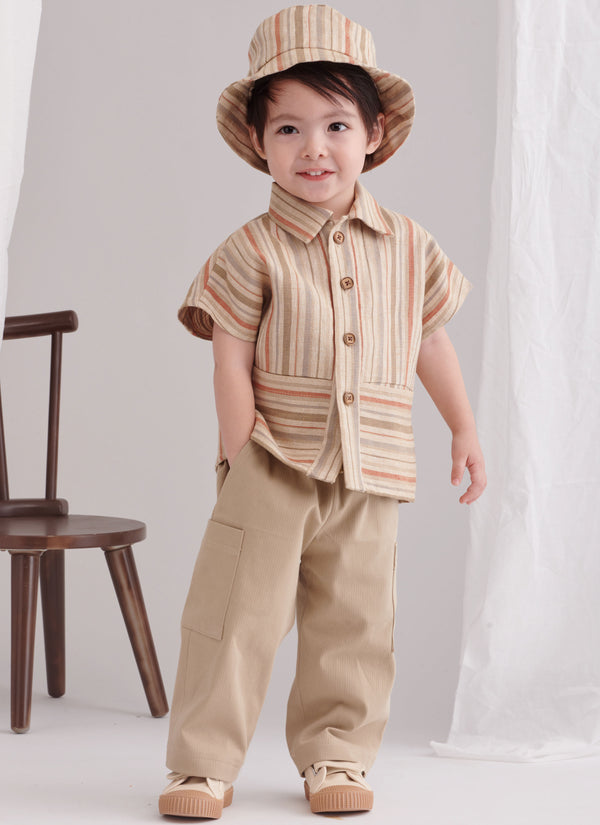 Simplicity Sewing Pattern S9798 TODDLERS' TOP, PANTS, SHORTS AND HAT IN THREE SIZES