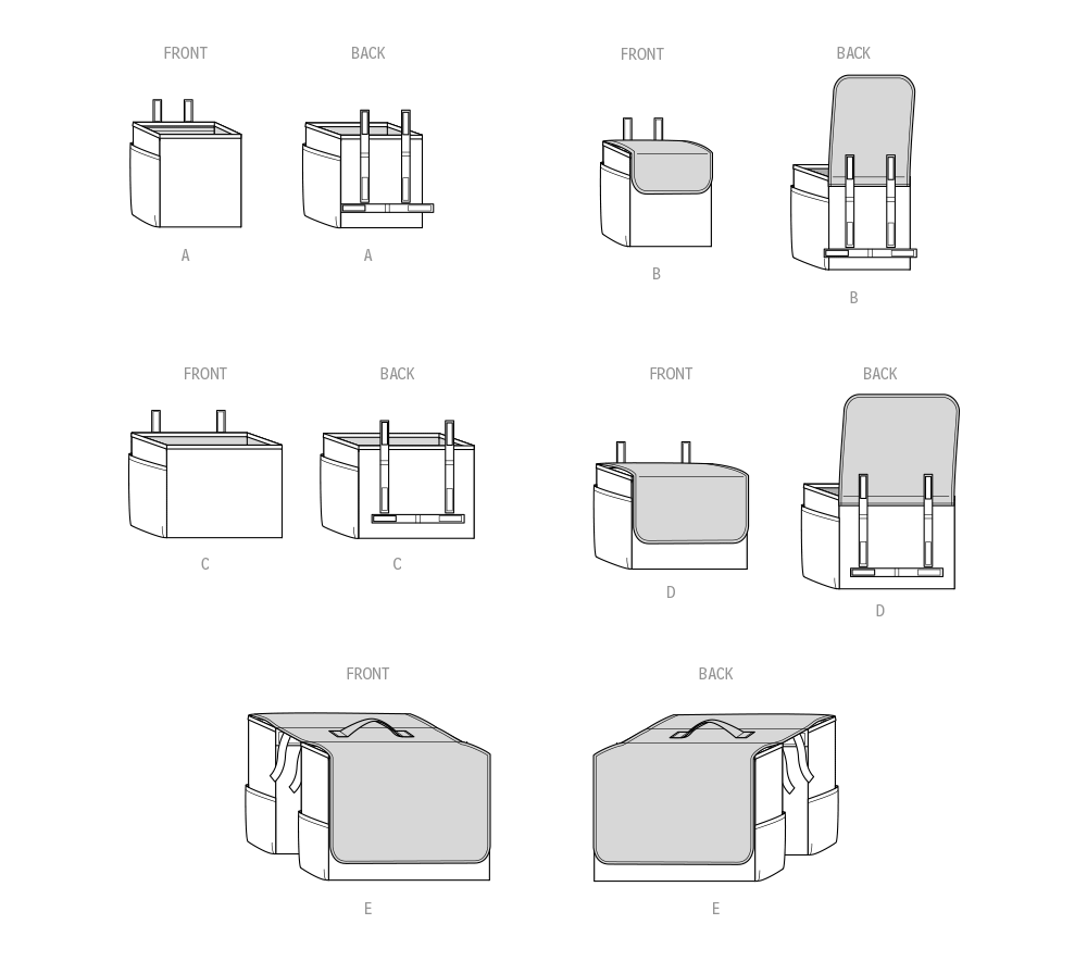 Simplicity Sewing Pattern S9804 BICYCLE BASKETS, BAGS AND PANNIERS