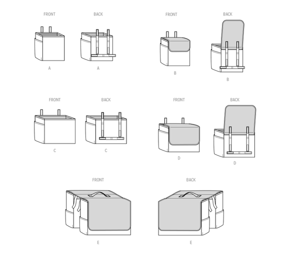 Simplicity Sewing Pattern S9804 BICYCLE BASKETS, BAGS AND PANNIERS
