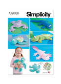 Simplicity Sewing Pattern S9806 PLUSH REPTILES