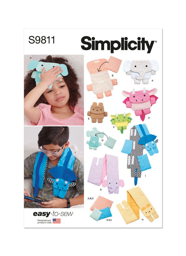 Simplicity Sewing Pattern S9811 CHILDREN'S WARM OR COOL PACKS AND COVERS