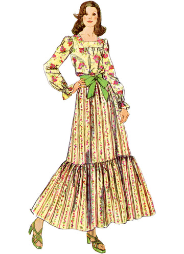 Simplicity Sewing Pattern S9816 MISSES' BLOUSE AND SKIRTS - 0