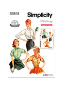 Simplicity Sewing Pattern S9818 MISSES' BLOUSES-1